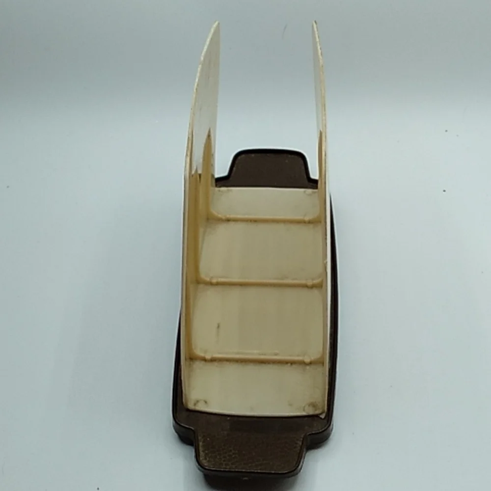 Vintage farmhouse orange brown napkin holder melamine plastic